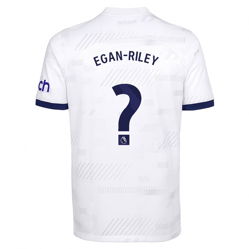 Kandiny Férfi Roman Egan-Riley #0 Fehér Hazai Jersey 2023/24 Mez Póló Ing
