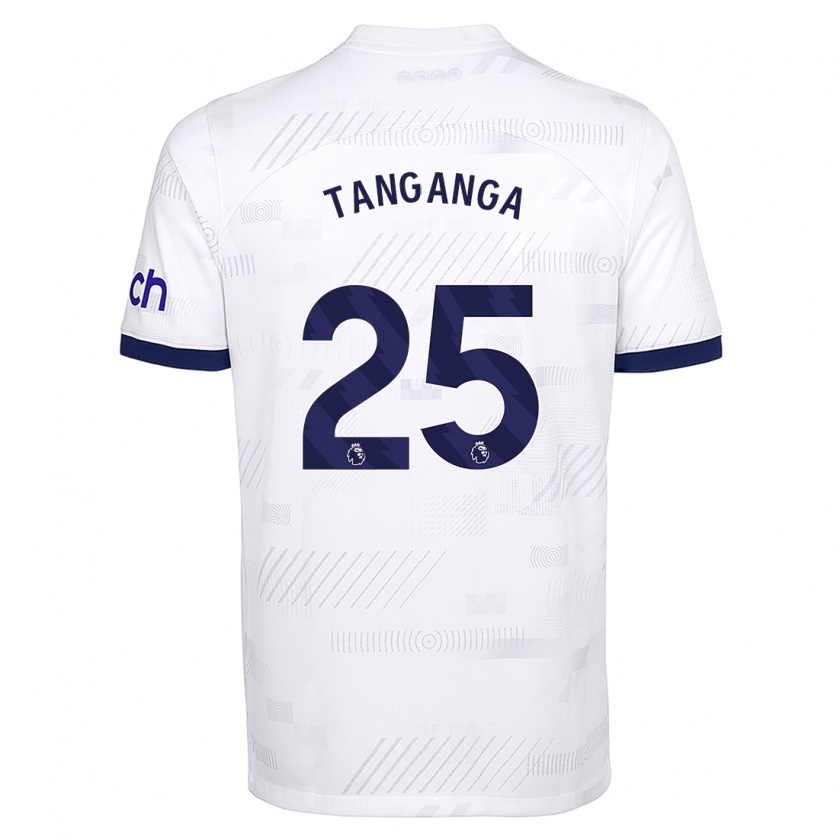 Kandiny Férfi Japhet Tanganga #25 Fehér Hazai Jersey 2023/24 Mez Póló Ing