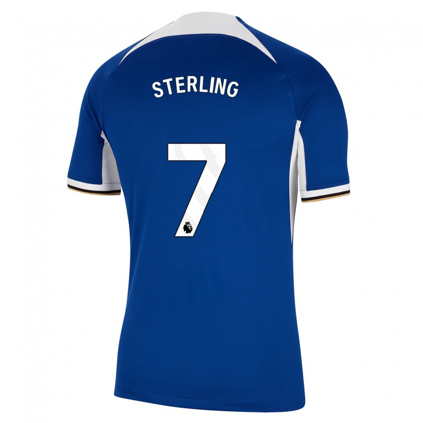 Kandiny Férfi Raheem Sterling #7 Kék Hazai Jersey 2023/24 Mez Póló Ing