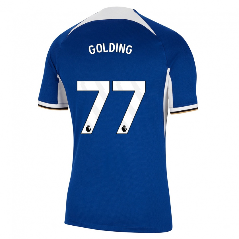 Kandiny Férfi Michael Golding #77 Kék Hazai Jersey 2023/24 Mez Póló Ing