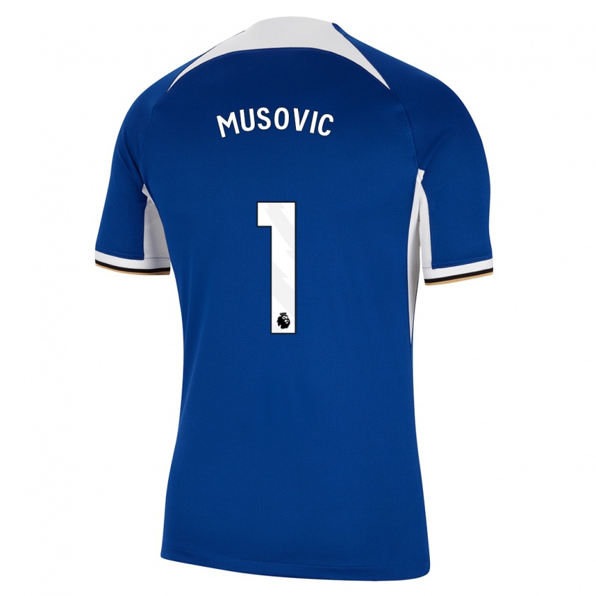 Kandiny Férfi Zecira Musovic #1 Kék Hazai Jersey 2023/24 Mez Póló Ing