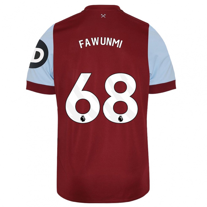 Kandiny Férfi Favour Fawunmi #68 Gesztenyebarna Hazai Jersey 2023/24 Mez Póló Ing