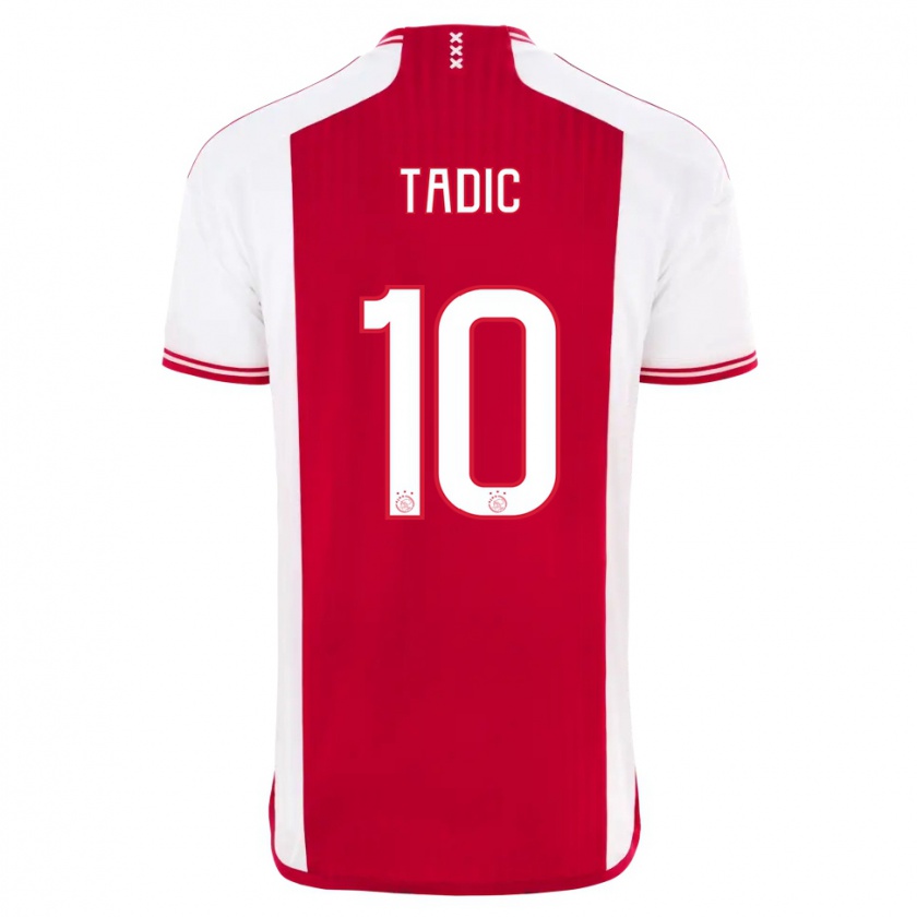 Kandiny Férfi Dusan Tadic #10 Piros Fehér Hazai Jersey 2023/24 Mez Póló Ing