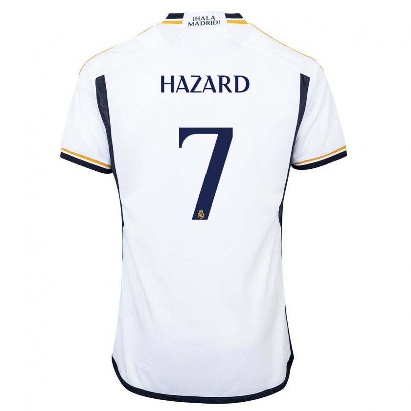 Kandiny Férfi Eden Hazard #7 Fehér Hazai Jersey 2023/24 Mez Póló Ing