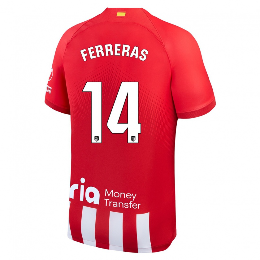 Kandiny Férfi Adrian Ferreras #14 Piros Fehér Hazai Jersey 2023/24 Mez Póló Ing