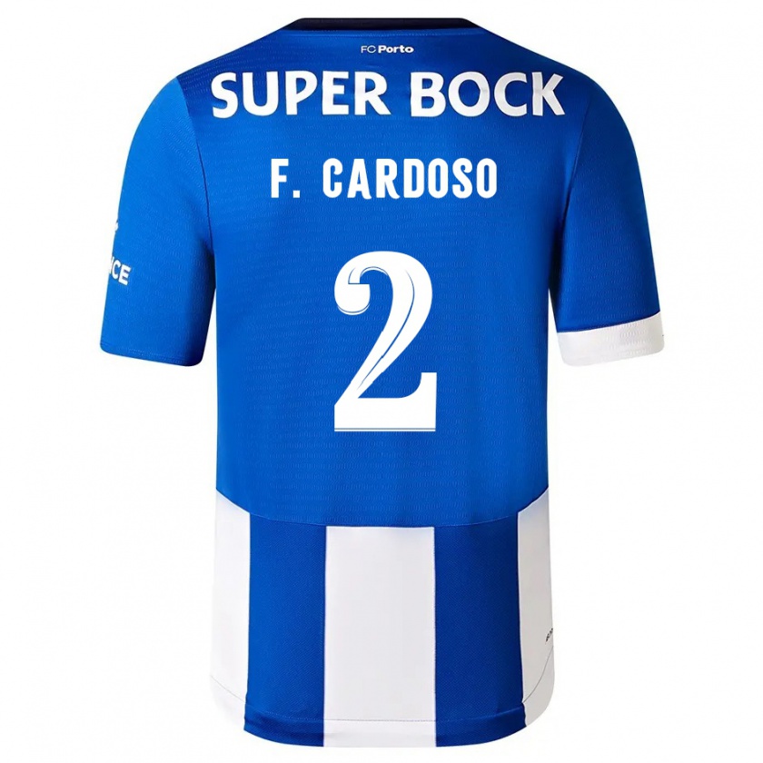Kandiny Férfi Fábio Cardoso #2 Kék Fehér Hazai Jersey 2023/24 Mez Póló Ing