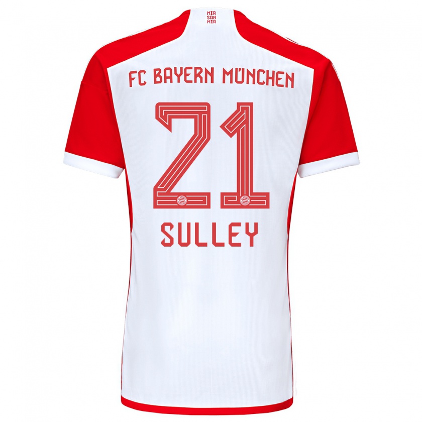 Kandiny Férfi Williams Baffour Sulley #21 Piros Fehér Hazai Jersey 2023/24 Mez Póló Ing