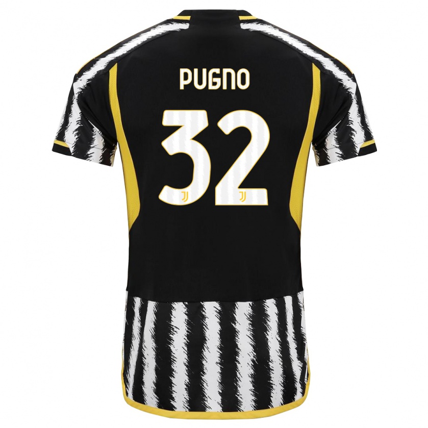 Kandiny Férfi Diego Pugno #32 Fekete-Fehér Hazai Jersey 2023/24 Mez Póló Ing