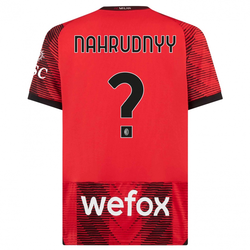 Kandiny Férfi Vladislav Nahrudnyy #0 Piros Fekete Hazai Jersey 2023/24 Mez Póló Ing