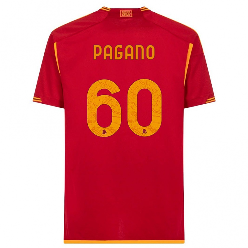 Kandiny Férfi Riccardo Pagano #60 Piros Hazai Jersey 2023/24 Mez Póló Ing