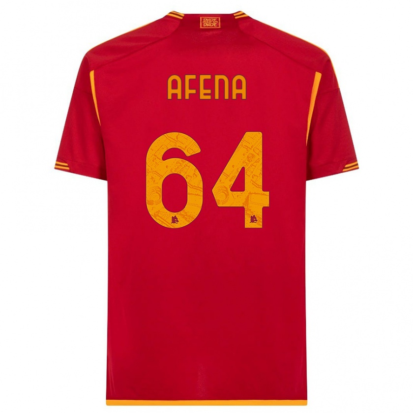 Kandiny Férfi Felix Afena-Gyan #64 Piros Hazai Jersey 2023/24 Mez Póló Ing