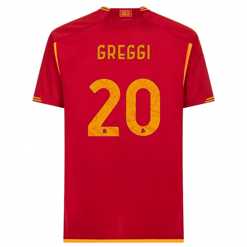 Kandiny Férfi Giada Greggi #20 Piros Hazai Jersey 2023/24 Mez Póló Ing