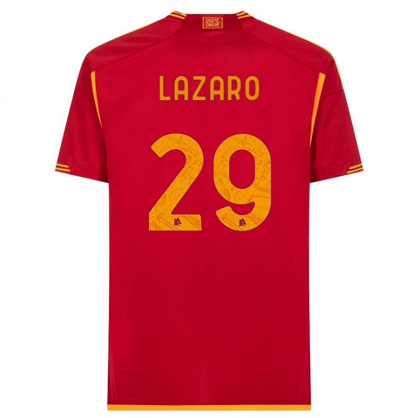 Kandiny Férfi Paloma Lazaro #29 Piros Hazai Jersey 2023/24 Mez Póló Ing