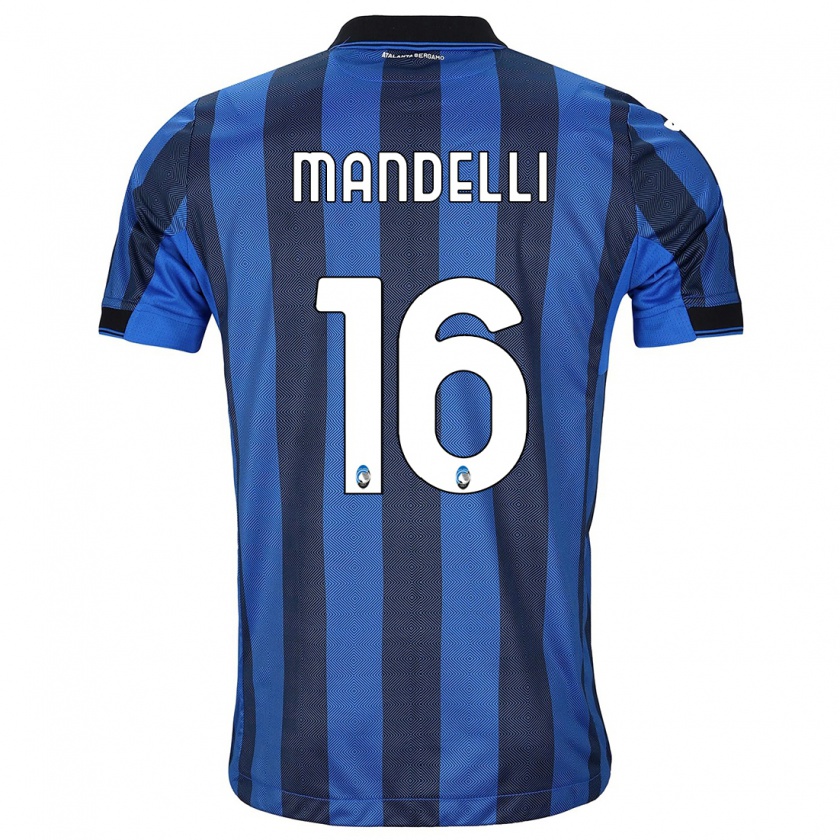Kandiny Férfi Giulia Mandelli #16 Fekete Kék Hazai Jersey 2023/24 Mez Póló Ing