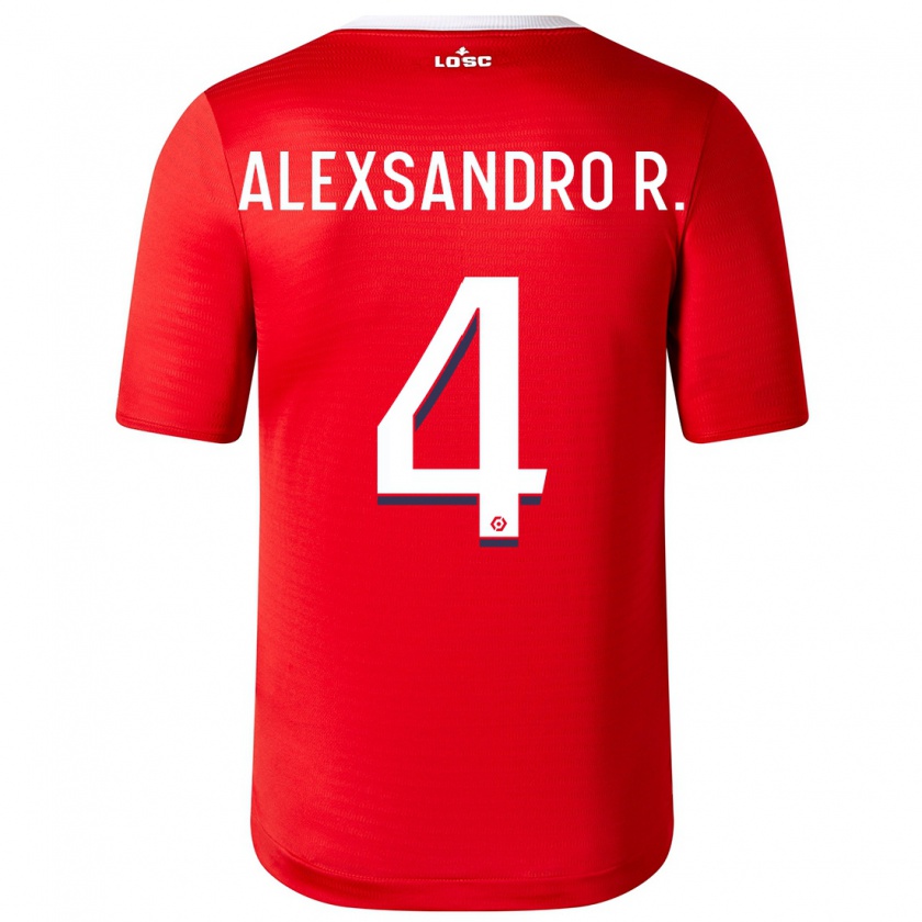 Kandiny Férfi Alexsandro #4 Piros Hazai Jersey 2023/24 Mez Póló Ing