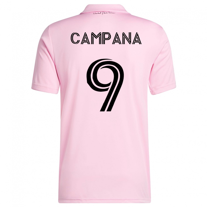 Kandiny Férfi Leonardo Campana #9 Rózsaszín Hazai Jersey 2023/24 Mez Póló Ing