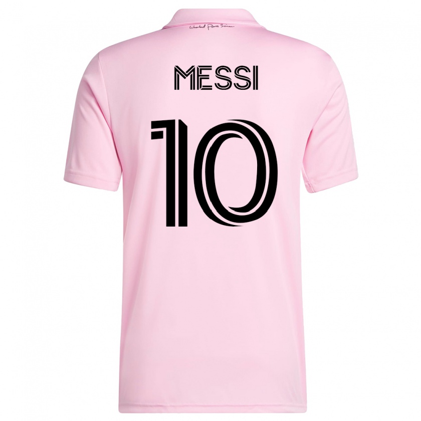 Kandiny Férfi Lionel Messi #10 Rózsaszín Hazai Jersey 2023/24 Mez Póló Ing