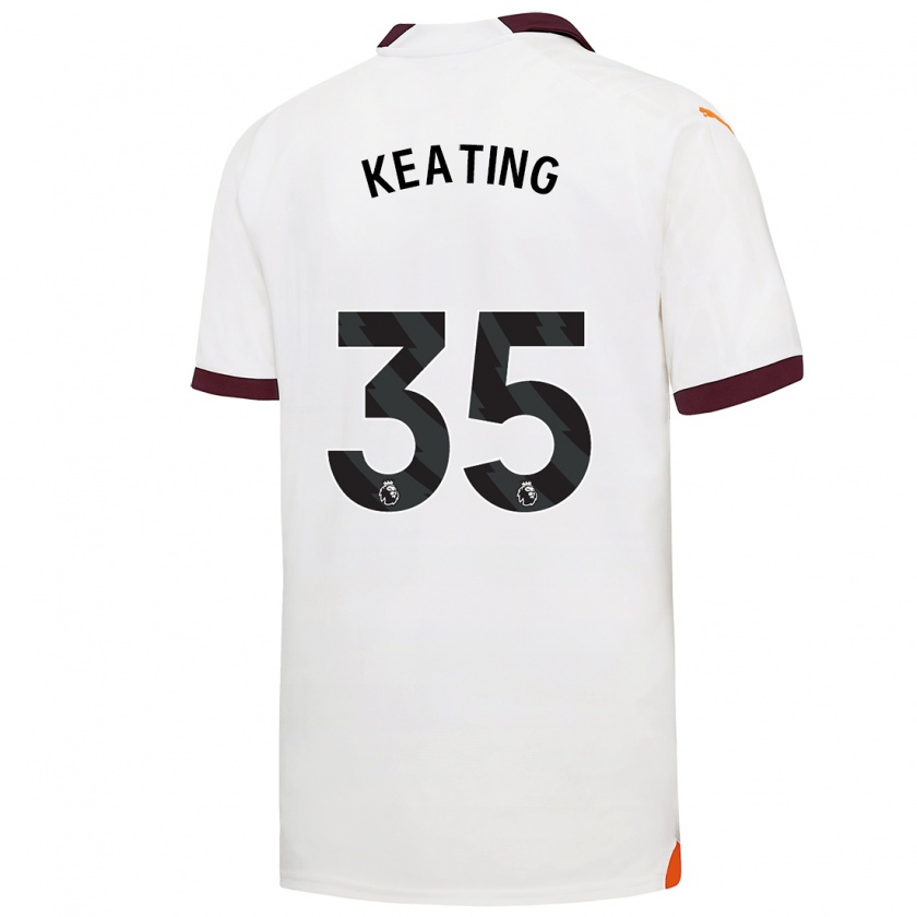 Kandiny Férfi Khiara Keating #35 Fehér Idegenbeli Jersey 2023/24 Mez Póló Ing
