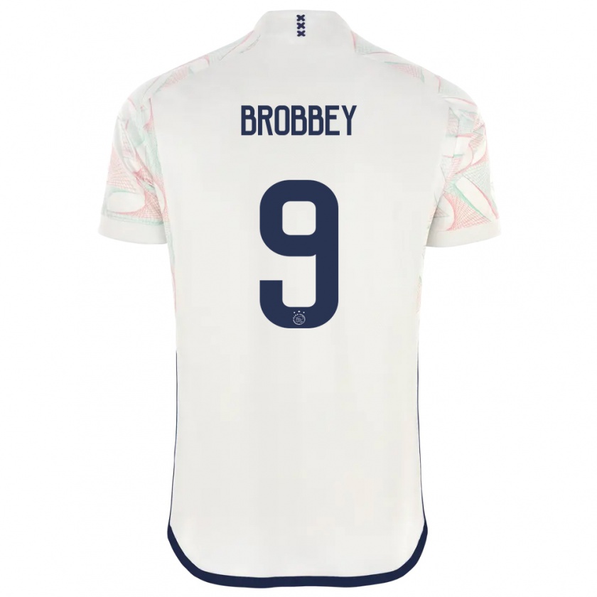 Kandiny Férfi Brian Brobbey #9 Fehér Idegenbeli Jersey 2023/24 Mez Póló Ing