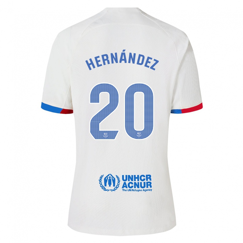 Kandiny Férfi Unai Hernández #20 Fehér Idegenbeli Jersey 2023/24 Mez Póló Ing