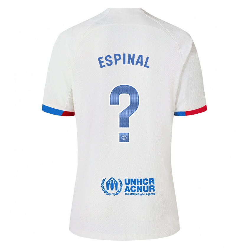 Kandiny Férfi Jorge Espinal #0 Fehér Idegenbeli Jersey 2023/24 Mez Póló Ing