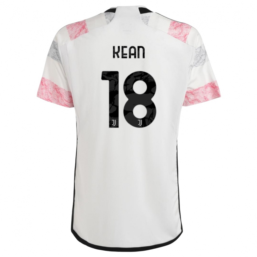 Kandiny Férfi Moise Kean #18 Fehér Rózsaszín Idegenbeli Jersey 2023/24 Mez Póló Ing