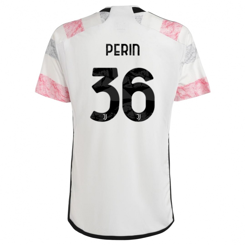 Kandiny Férfi Mattia Perin #36 Fehér Rózsaszín Idegenbeli Jersey 2023/24 Mez Póló Ing
