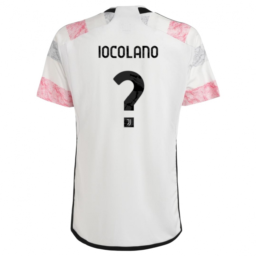 Kandiny Férfi Simone Iocolano #0 Fehér Rózsaszín Idegenbeli Jersey 2023/24 Mez Póló Ing