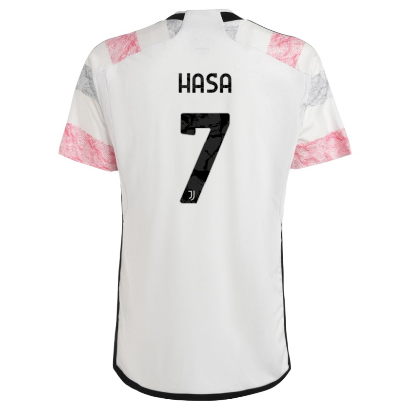 Kandiny Férfi Luis Hasa #7 Fehér Rózsaszín Idegenbeli Jersey 2023/24 Mez Póló Ing