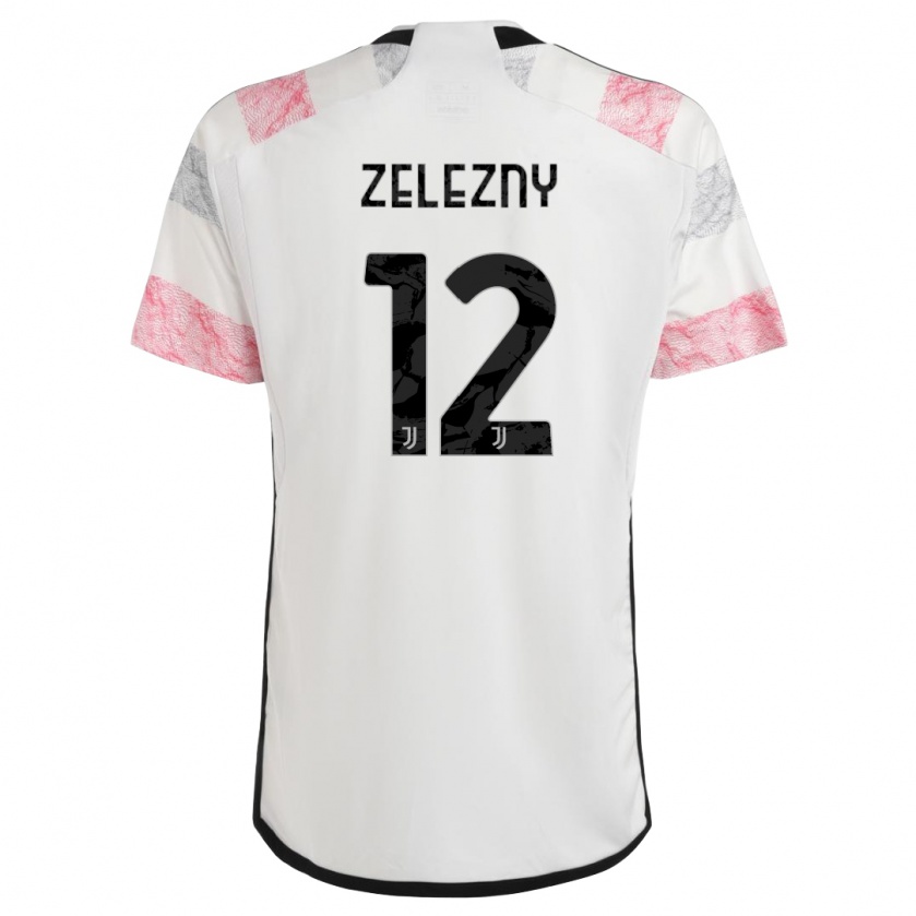 Kandiny Férfi Radoslaw Zelezny #12 Fehér Rózsaszín Idegenbeli Jersey 2023/24 Mez Póló Ing