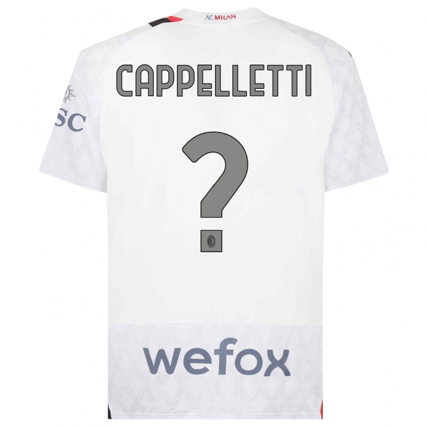 Kandiny Férfi Mattia Cappelletti #0 Fehér Idegenbeli Jersey 2023/24 Mez Póló Ing