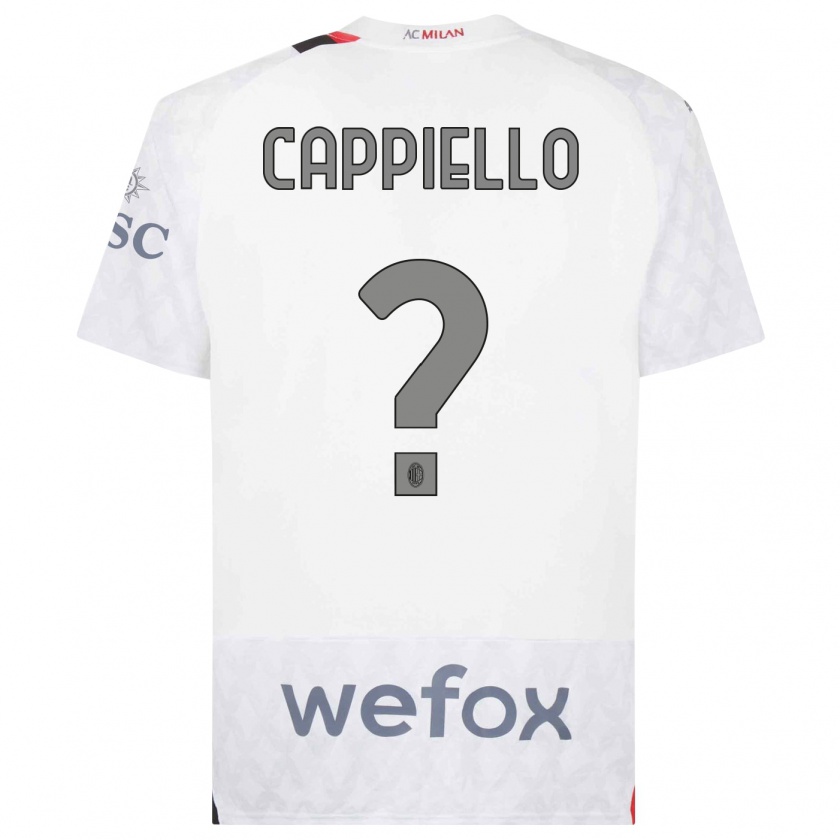 Kandiny Férfi Flavio Cappiello #0 Fehér Idegenbeli Jersey 2023/24 Mez Póló Ing