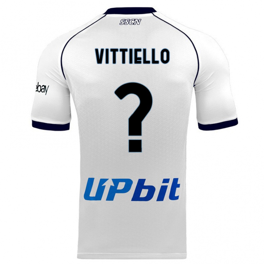 Kandiny Férfi Antonio Vittiello #0 Fehér Idegenbeli Jersey 2023/24 Mez Póló Ing