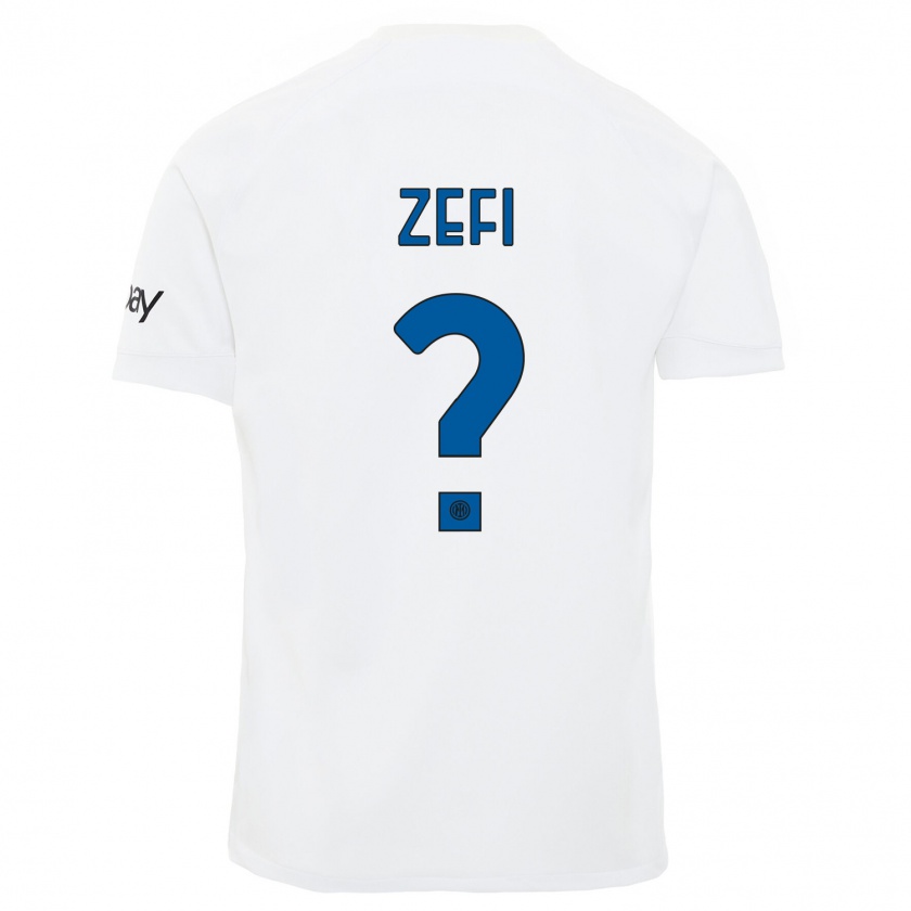 Kandiny Férfi Kevin Zefi #0 Fehér Idegenbeli Jersey 2023/24 Mez Póló Ing