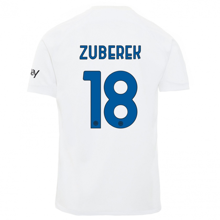 Kandiny Férfi Jan Zuberek #18 Fehér Idegenbeli Jersey 2023/24 Mez Póló Ing