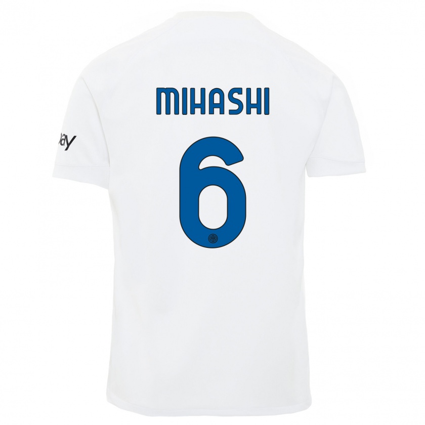 Kandiny Férfi Mana Mihashi #6 Fehér Idegenbeli Jersey 2023/24 Mez Póló Ing