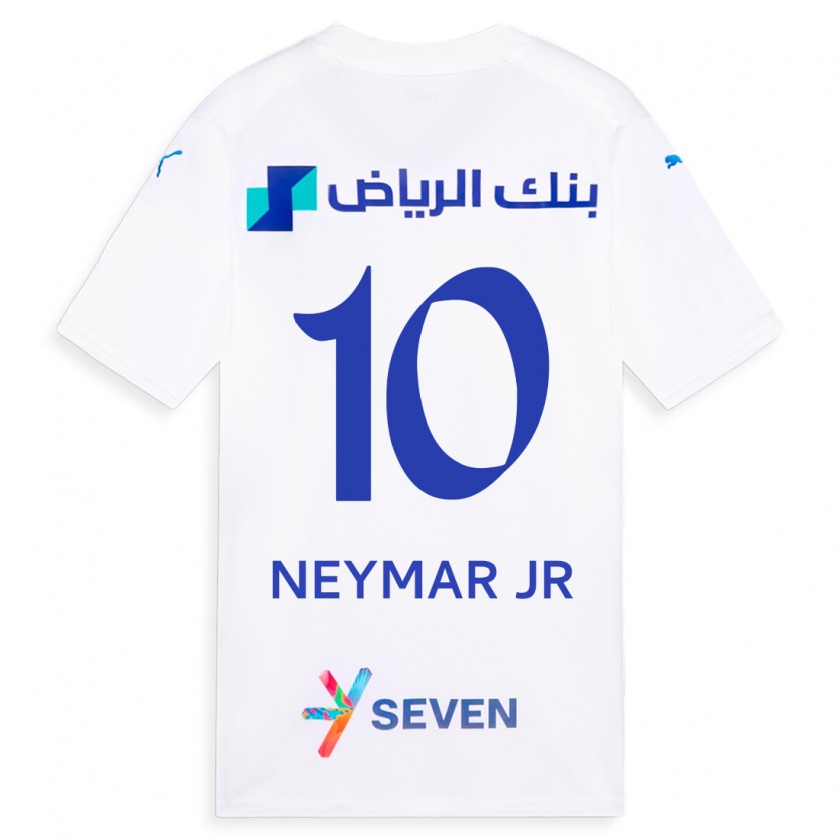 Kandiny Férfi Neymar #10 Fehér Idegenbeli Jersey 2023/24 Mez Póló Ing