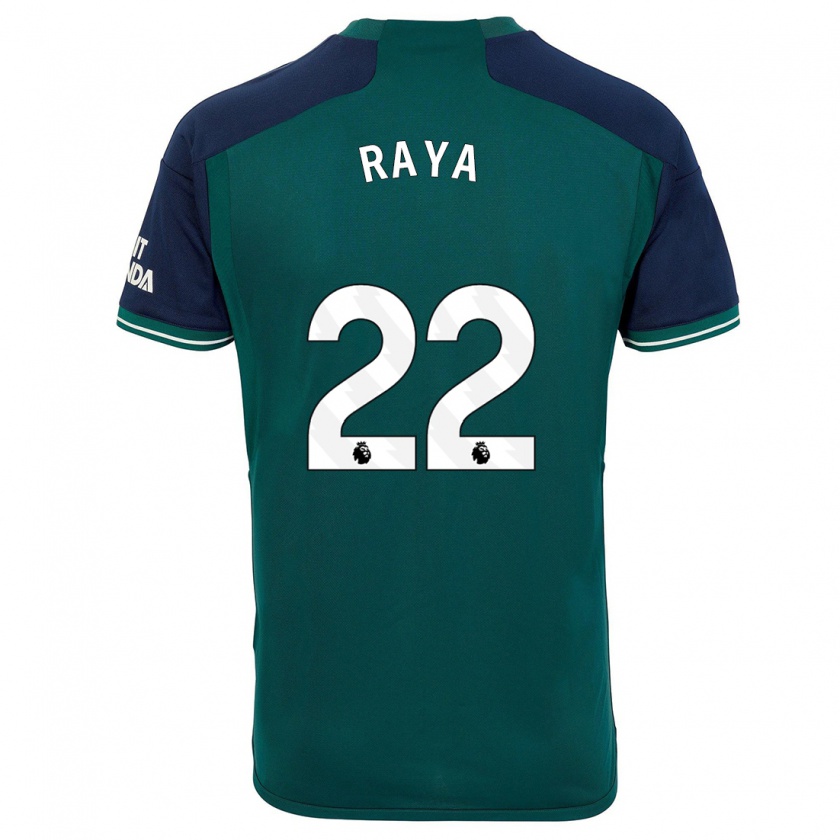 Kandiny Férfi David Raya #22 Zöld Harmadik Számú Jersey 2023/24 Mez Póló Ing