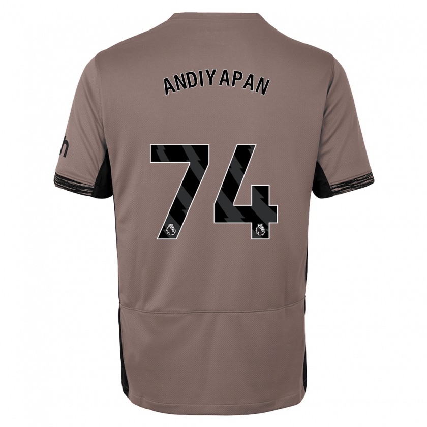 Kandiny Férfi William Andiyapan #74 Sötét Bézs Harmadik Számú Jersey 2023/24 Mez Póló Ing