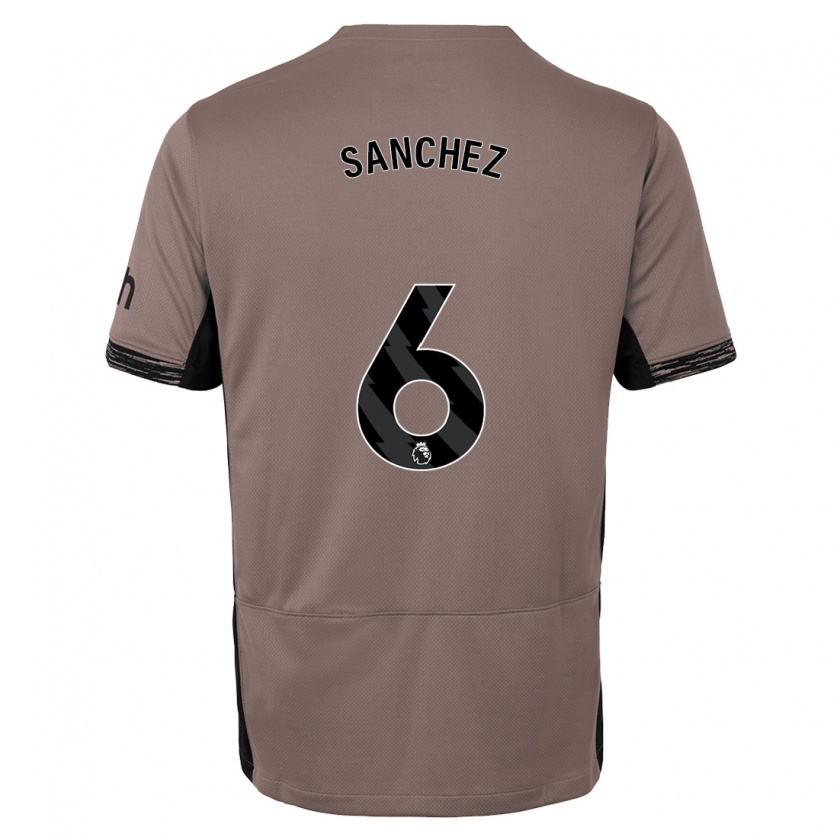 Kandiny Férfi Davinson Sanchez #6 Sötét Bézs Harmadik Számú Jersey 2023/24 Mez Póló Ing