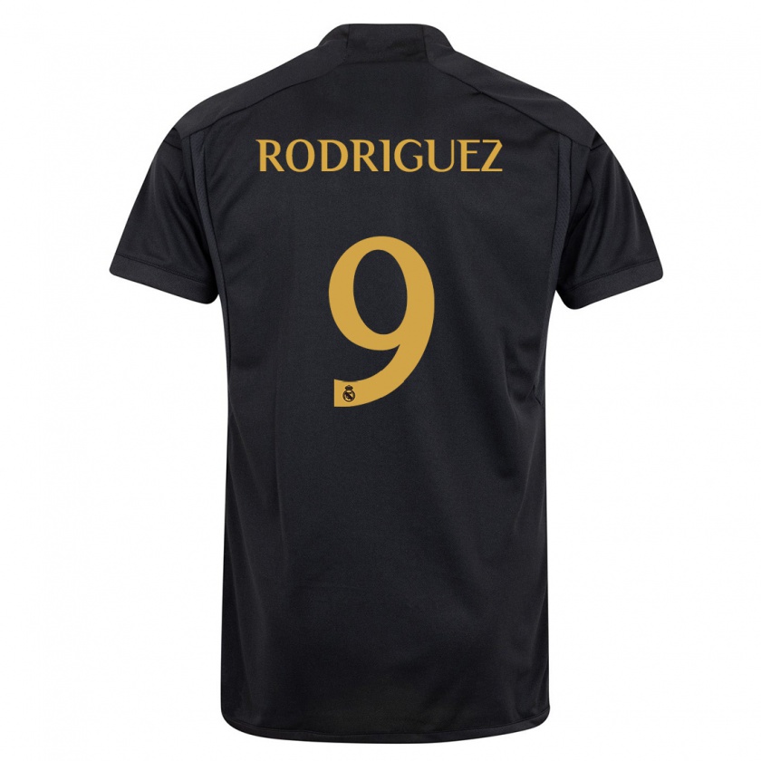 Kandiny Férfi Álvaro Rodríguez #9 Fekete Harmadik Számú Jersey 2023/24 Mez Póló Ing