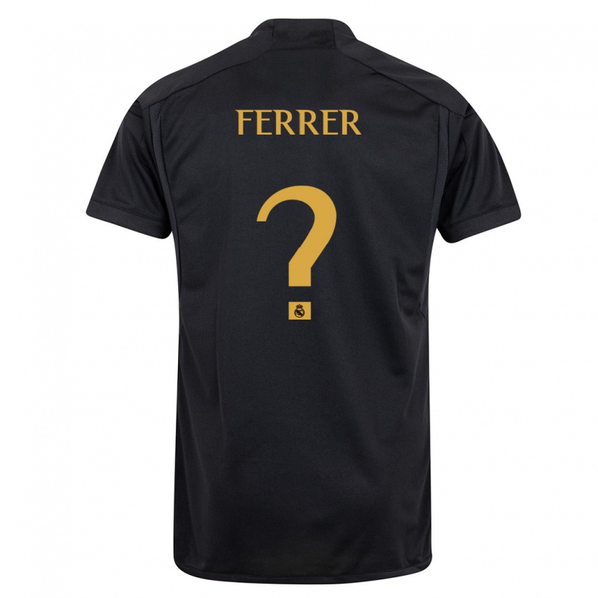 Kandiny Férfi Pau Ferrer #0 Fekete Harmadik Számú Jersey 2023/24 Mez Póló Ing