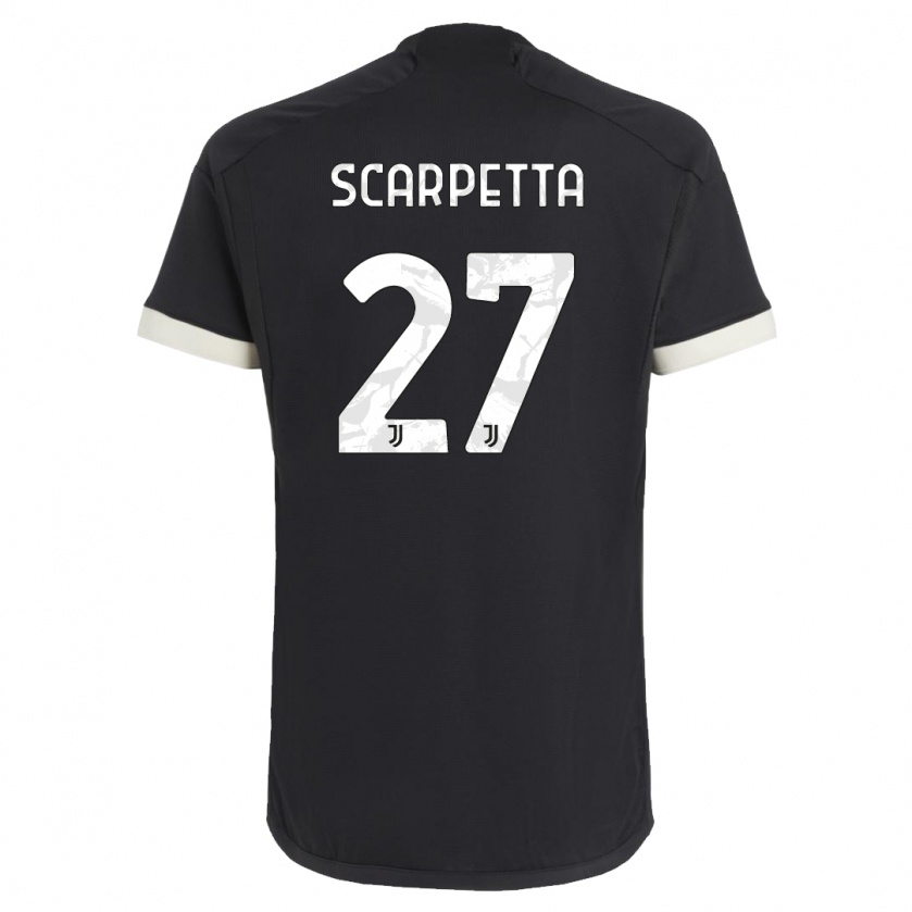 Kandiny Férfi Jacopo Scarpetta #27 Fekete Harmadik Számú Jersey 2023/24 Mez Póló Ing