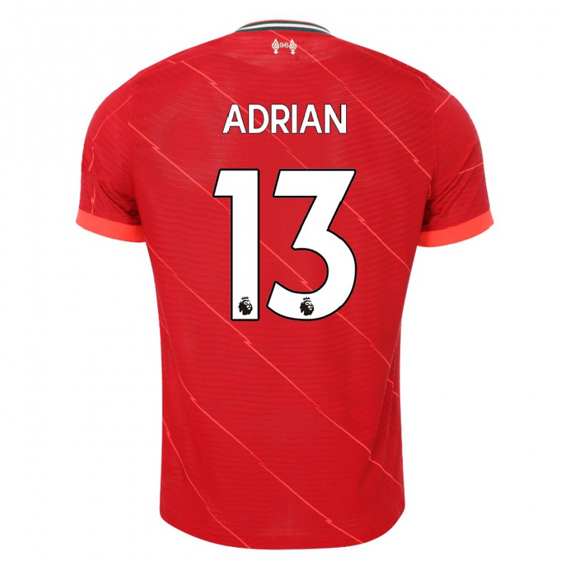 Gyermek Labdarúgás Adrian #13 Piros Hazai Jersey 2021/22 Mez Póló Ing