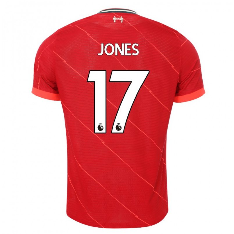 Gyermek Labdarúgás Curtis Jones #17 Piros Hazai Jersey 2021/22 Mez Póló Ing