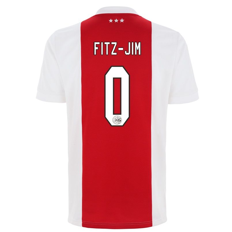 Gyermek Labdarúgás Kian Fitz-jim #0 Piros Fehér Hazai Jersey 2021/22 Mez Póló Ing