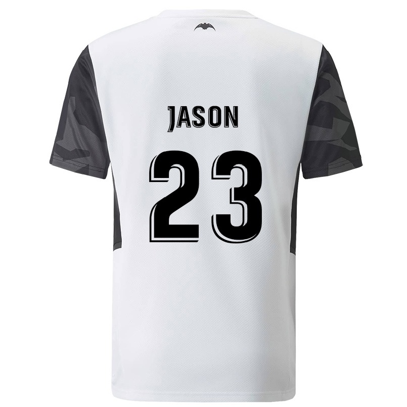 Gyermek Labdarúgás Jason #23 Fehér Hazai Jersey 2021/22 Mez Póló Ing