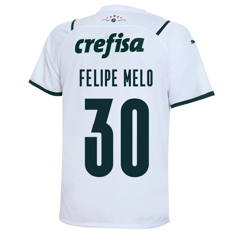Gyermek Labdarúgás Felipe Melo #30 Fehér Idegenbeli Jersey 2021/22 Mez Póló Ing