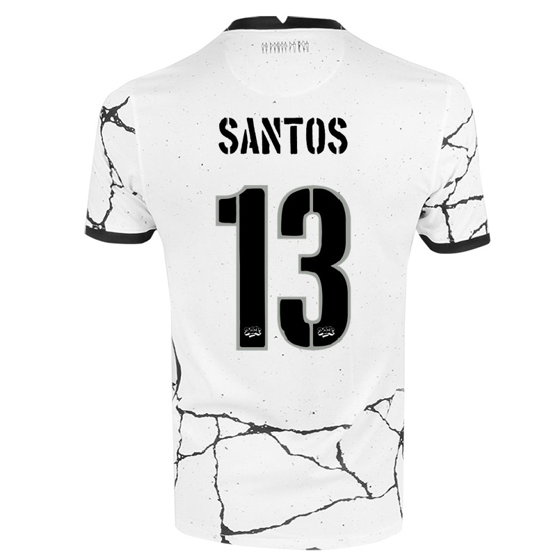 Gyermek Labdarúgás Leo Santos #13 Fehér Hazai Jersey 2021/22 Mez Póló Ing