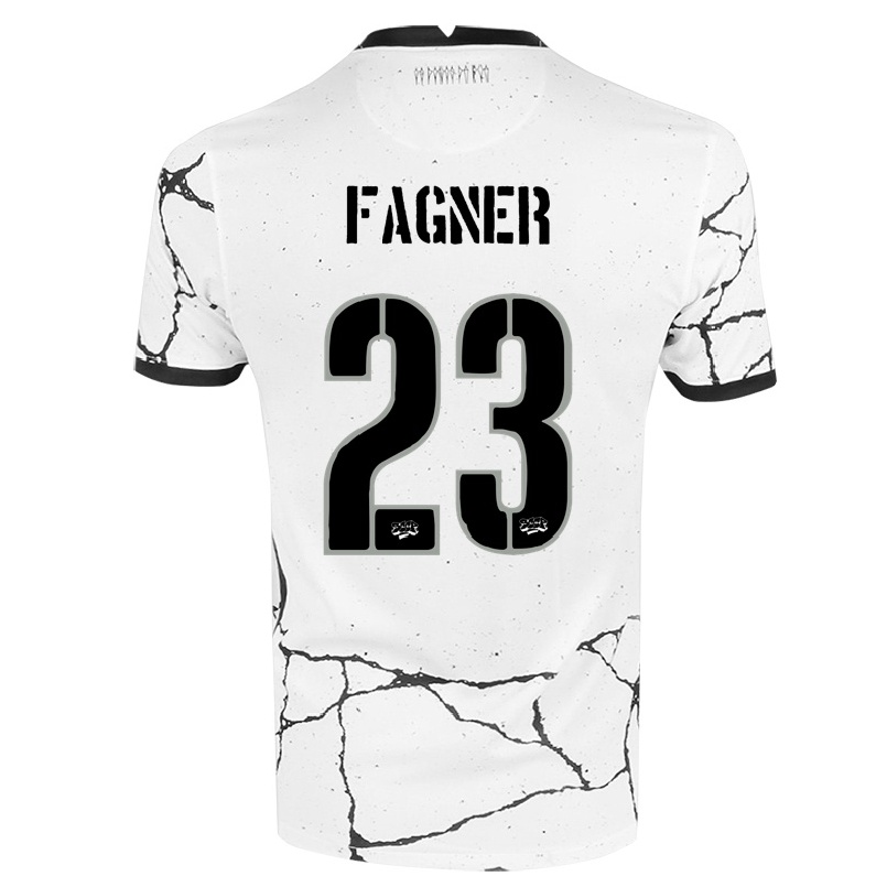 Gyermek Labdarúgás Fagner #23 Fehér Hazai Jersey 2021/22 Mez Póló Ing